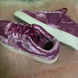 These are some purple/pink velvet air force ones.